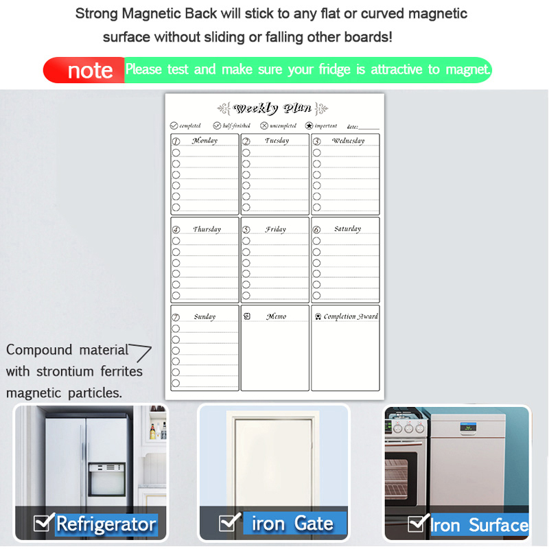 Magnetic Weekly Monthly Planne - огляд і ціна Magnetic Whiteboard Calendar