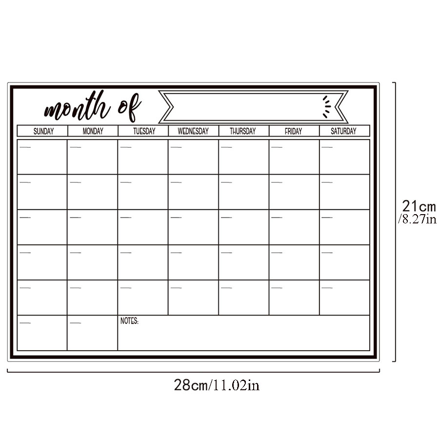 Fridge Magnetic Whiteboard Sti - огляд і ціна Magnetic Whiteboard Calendar