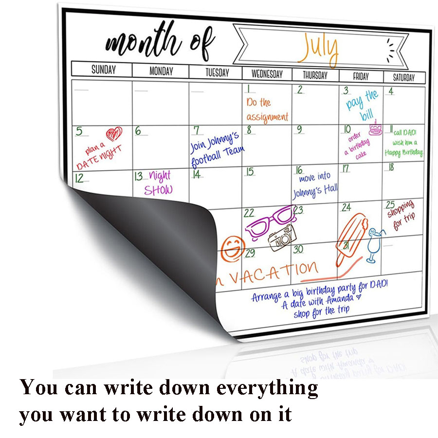 Fridge Magnetic Whiteboard Sti - огляд і ціна Magnetic Whiteboard Calendar