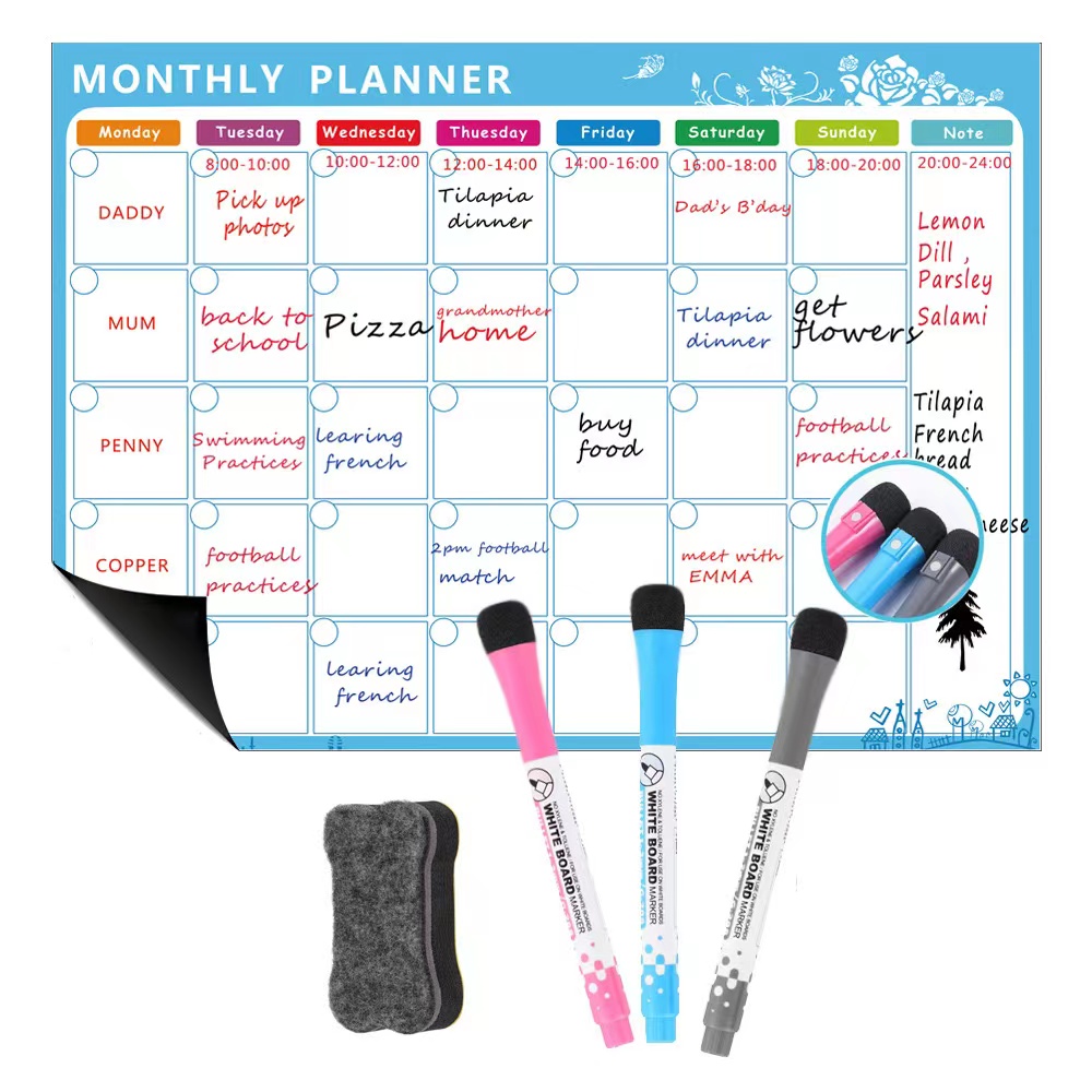 1 Set Magnetic Refrigerator Dr - огляд і ціна Magnetic Whiteboard Calendar