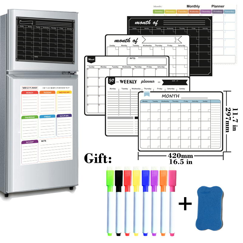 A3 Size Magnetic Monthly Weekl - огляд і ціна Magnetic Whiteboard Calendar