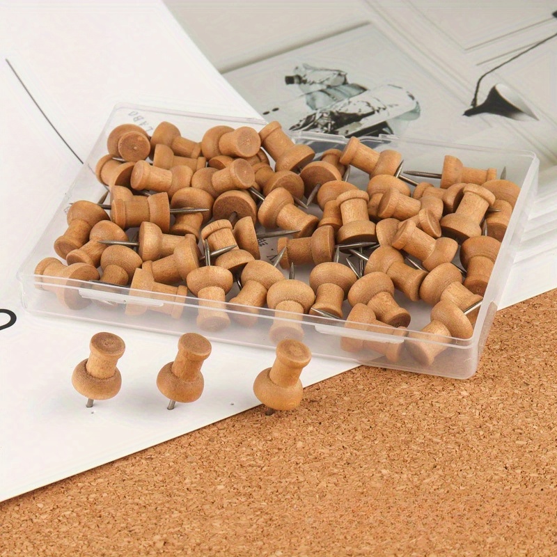 Decorative Wood Push Pins - Id - огляд і ціна Bulletin Board Cork