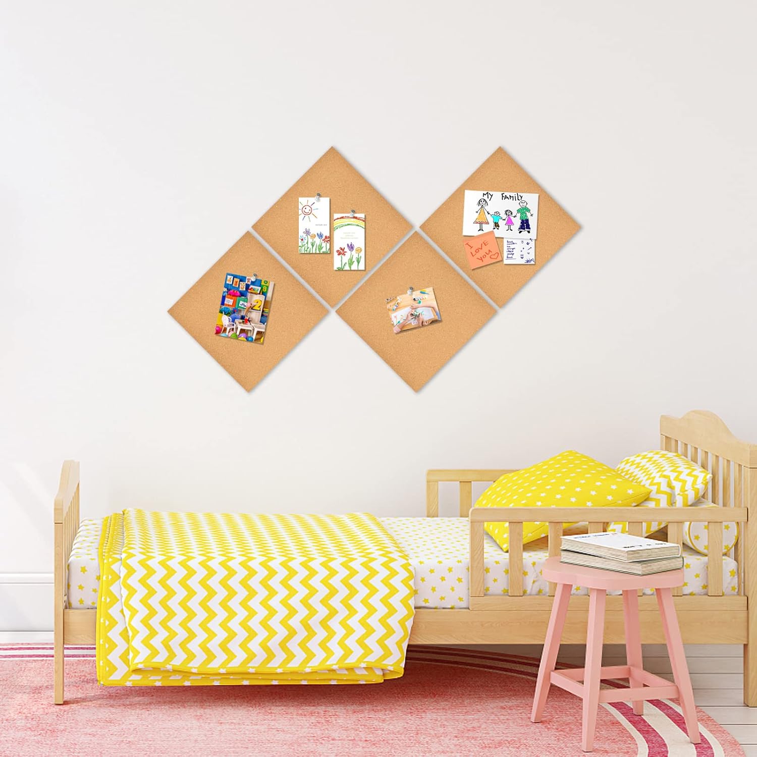 2/4/6 Pieces of Square Cork Bo - огляд і ціна Bulletin Board Cork