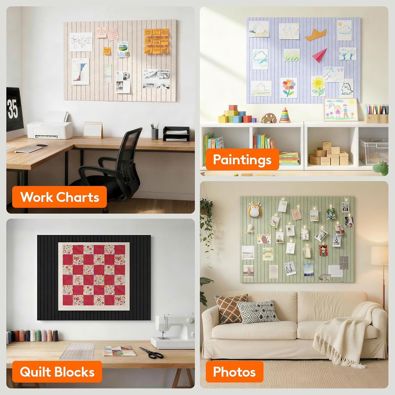 QS 6 PCS  Felt Wall Tiles，Cork - огляд і ціна Bulletin Board Cork