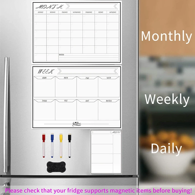 Daily Week Month Plan Magnetic - огляд і ціна Magnetic Whiteboard Calendar
